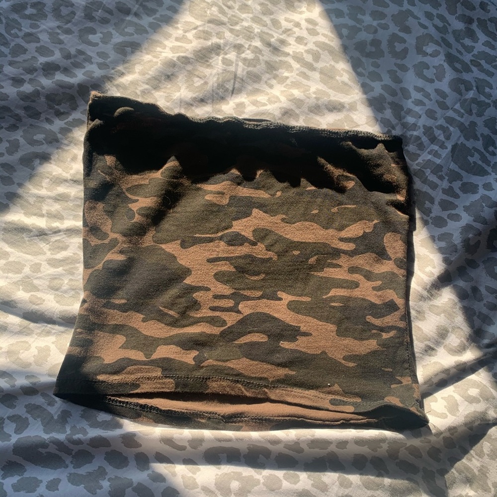 camo print tube top